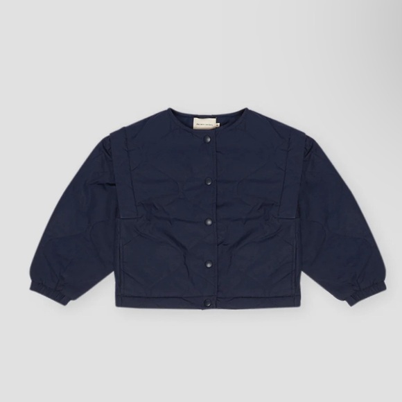Navy Blue Kids Quilted Jacket by boutique label, The New Society - Picture 2 of 6